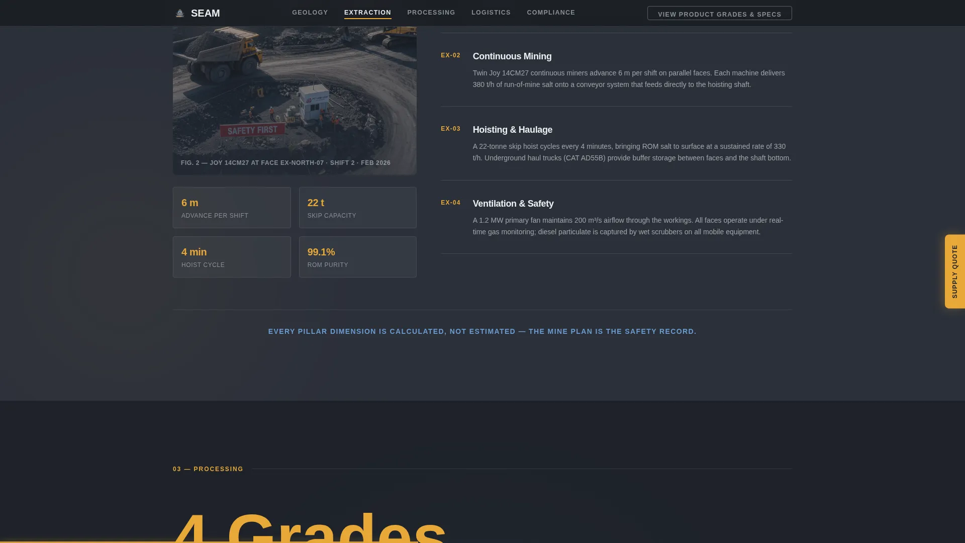 Precision Salt Mining Landing Page Template
