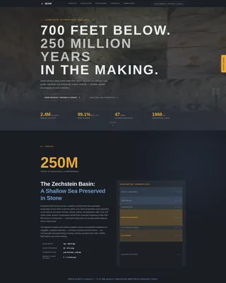 Precision Salt Mining Landing Page Template