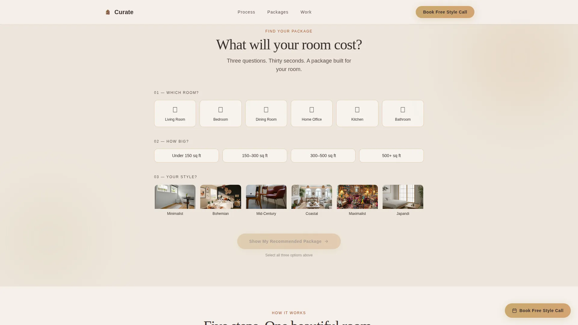 Luxe E-Design Virtual Interior Design Landing Page