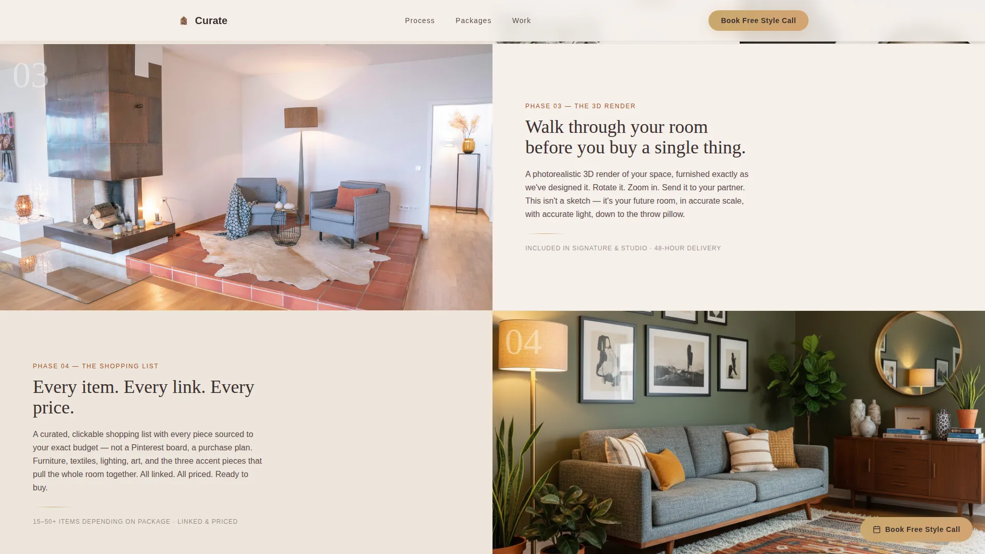 Luxe E-Design Virtual Interior Design Landing Page