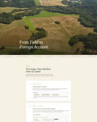 Agricultural Export Finance Landing Page Template