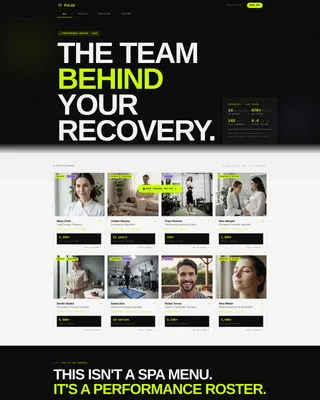 Spa & Wellness Center Team Landing Page Template