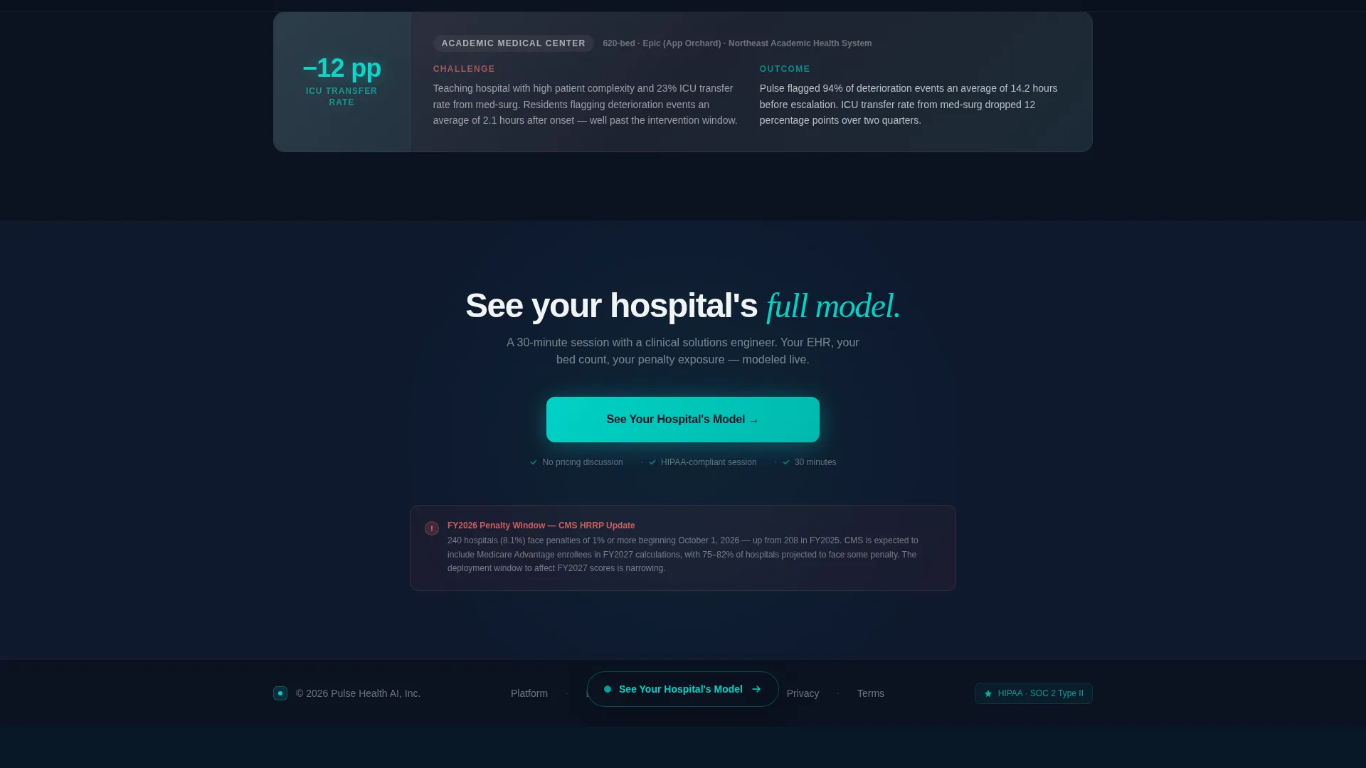 Predictive Medical Device Landing Page Template