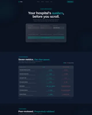 Predictive Medical Device Landing Page Template