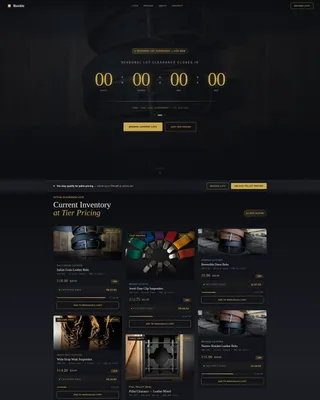 Belts & Suspenders Store Pricing Website Template