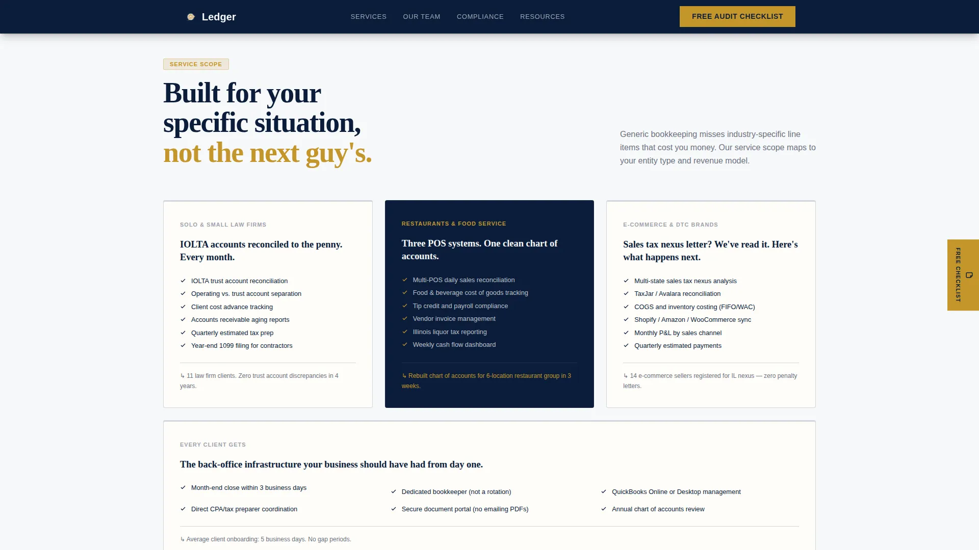 Bookkeeper Booking Website Template