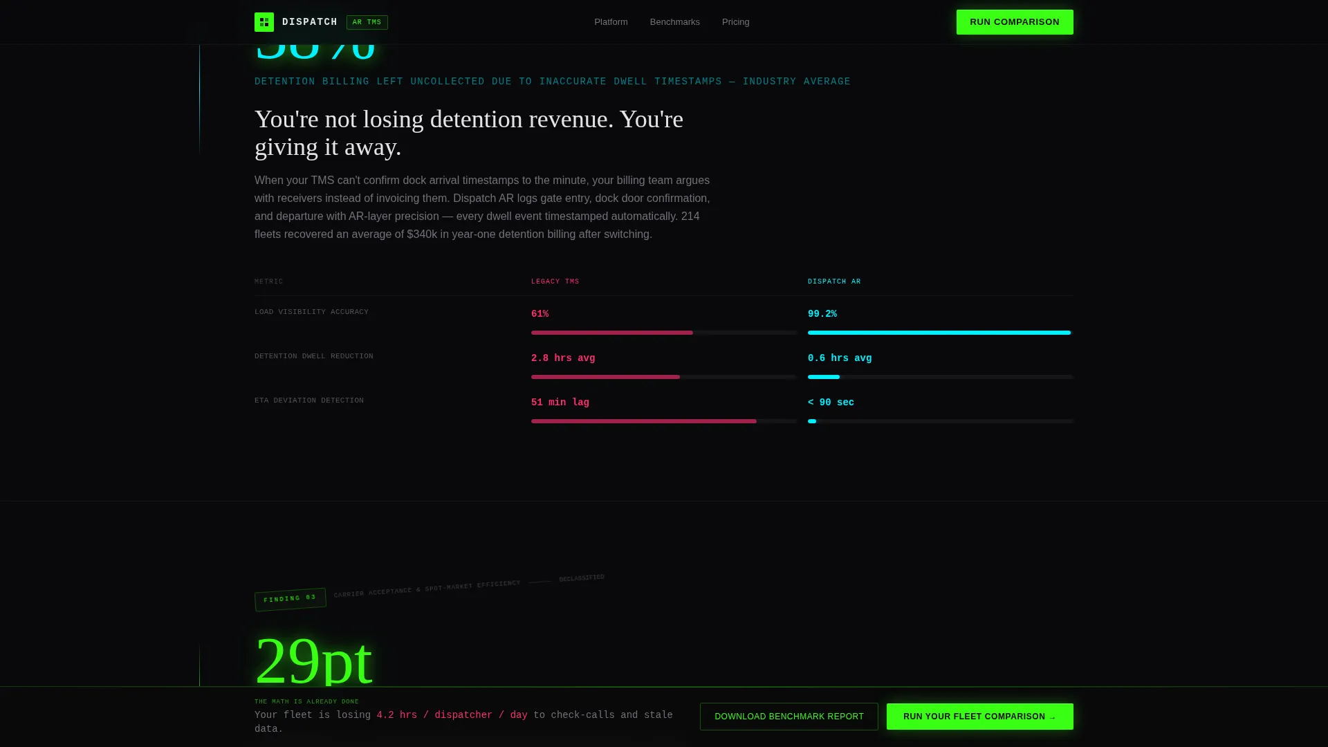 AR Logistics Landing Page Template for TMS