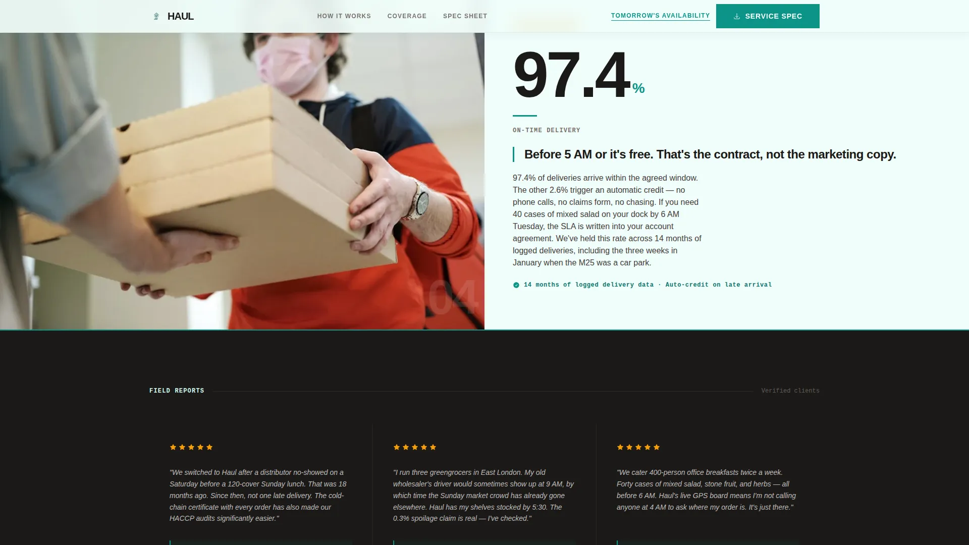 Reliable Produce | Free Website Template | Rocket