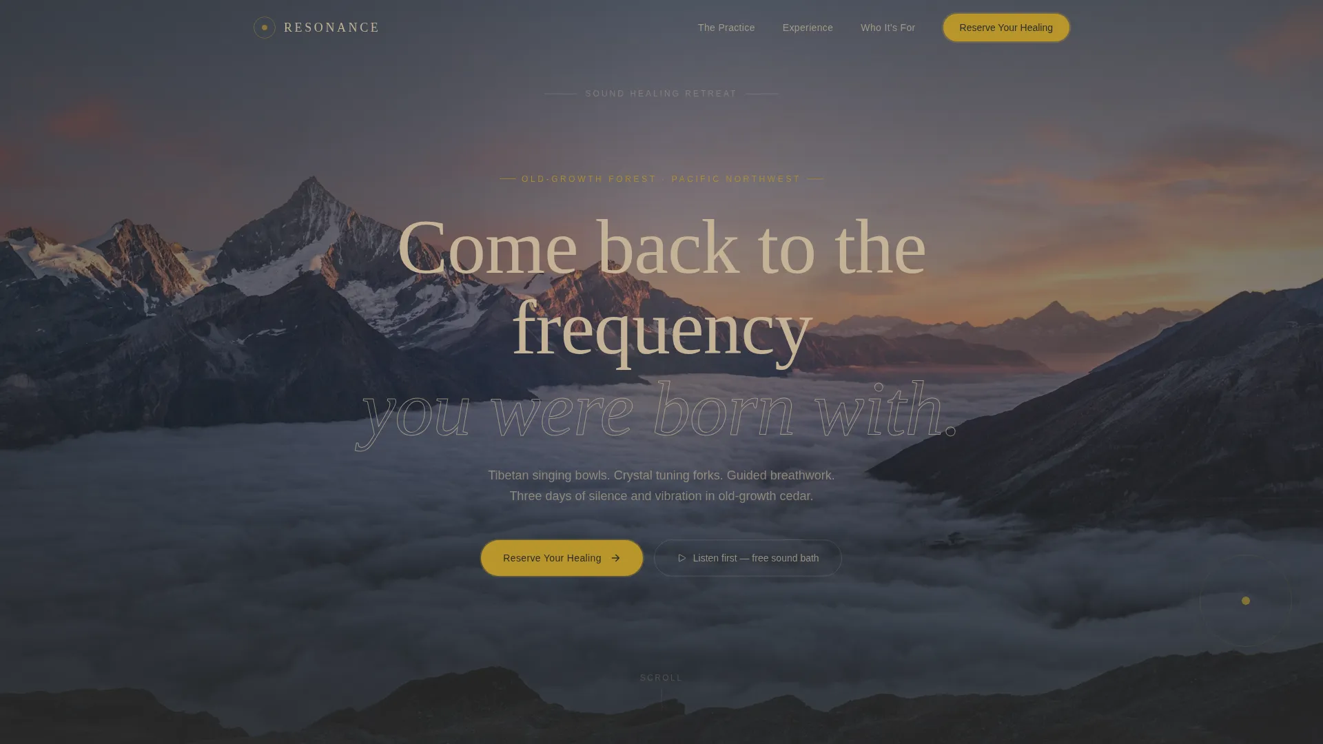 Wellness Modalities Appointment Booking Website Template