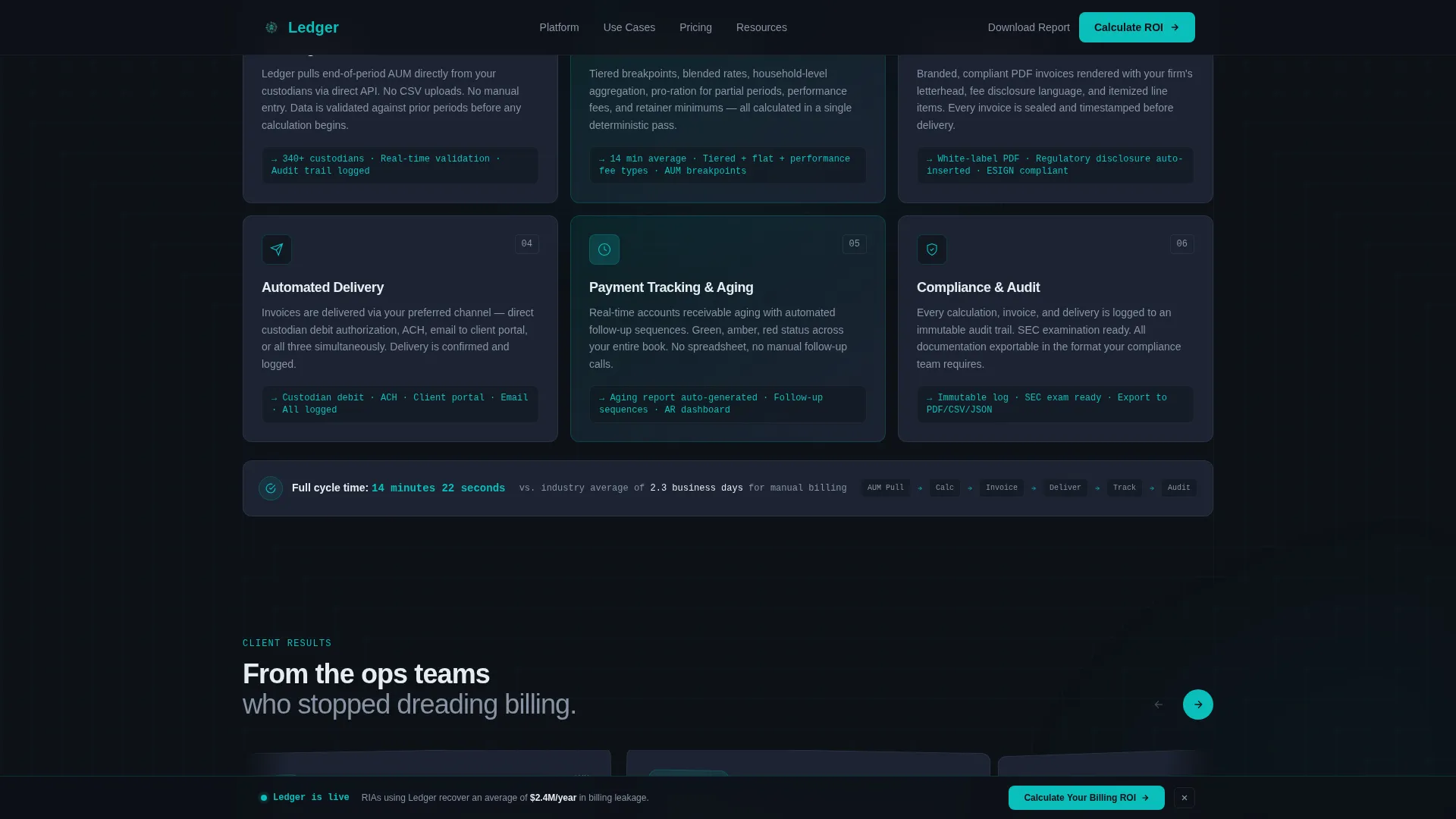 Financial Services Software & SaaS Pricing Website Template
