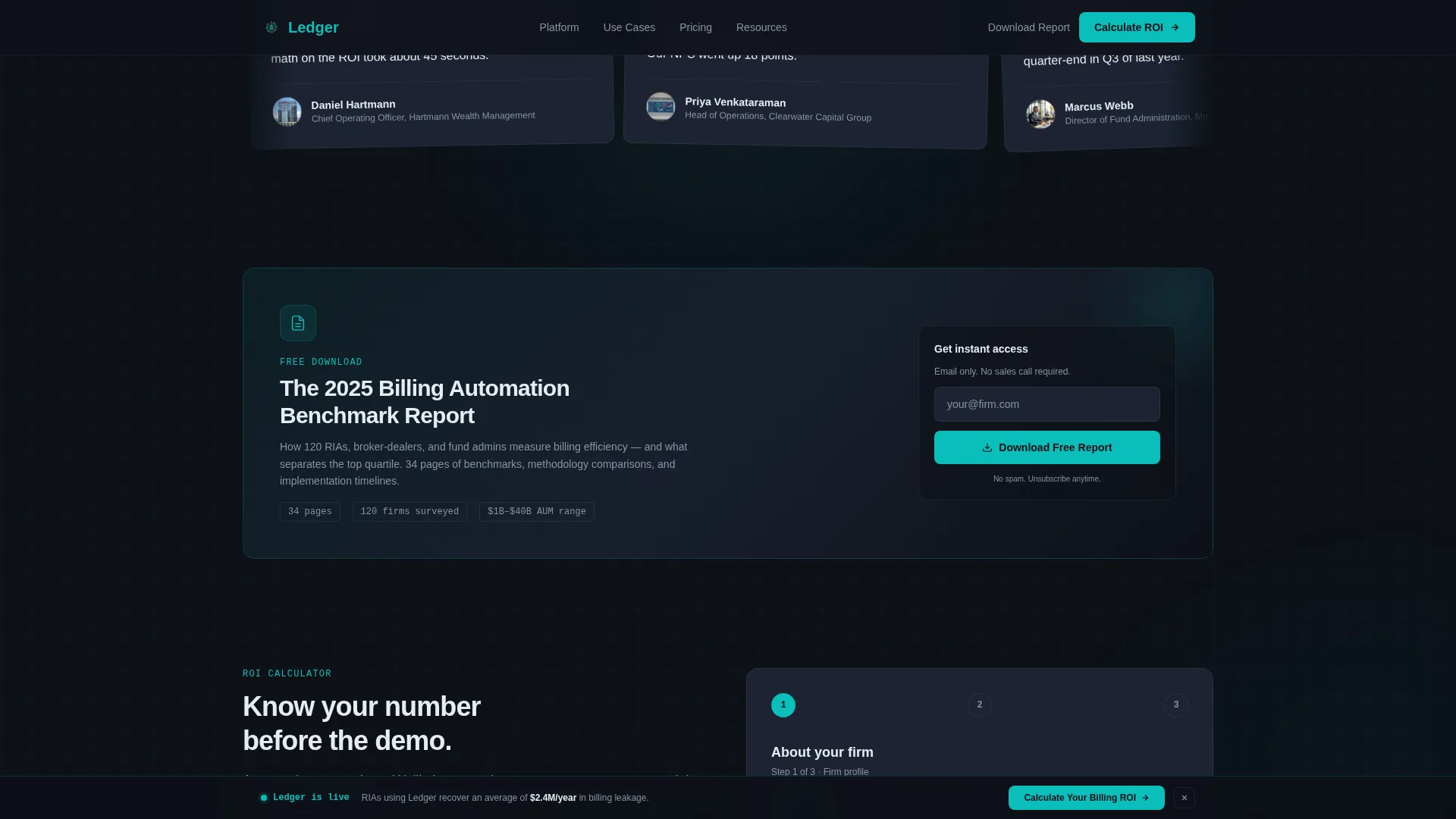 Financial Services Software & SaaS Pricing Website Template