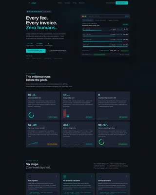 Financial Services Software & SaaS Pricing Website Template