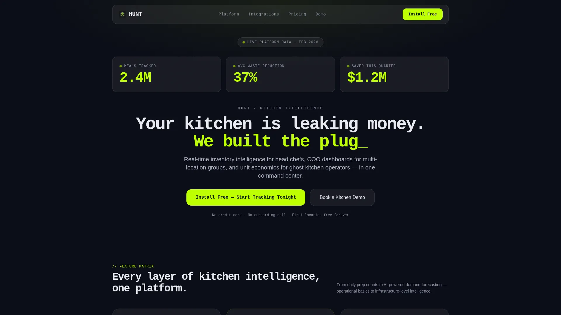 Precision Food Technology Landing Page Template