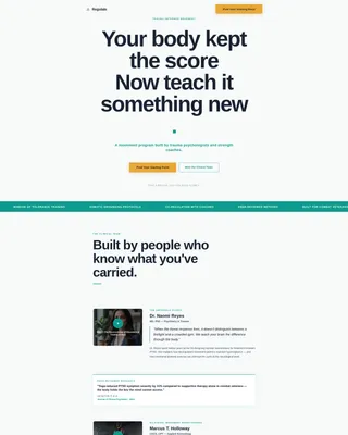 Trauma-Informed PTSD Exercise Program Landing Page