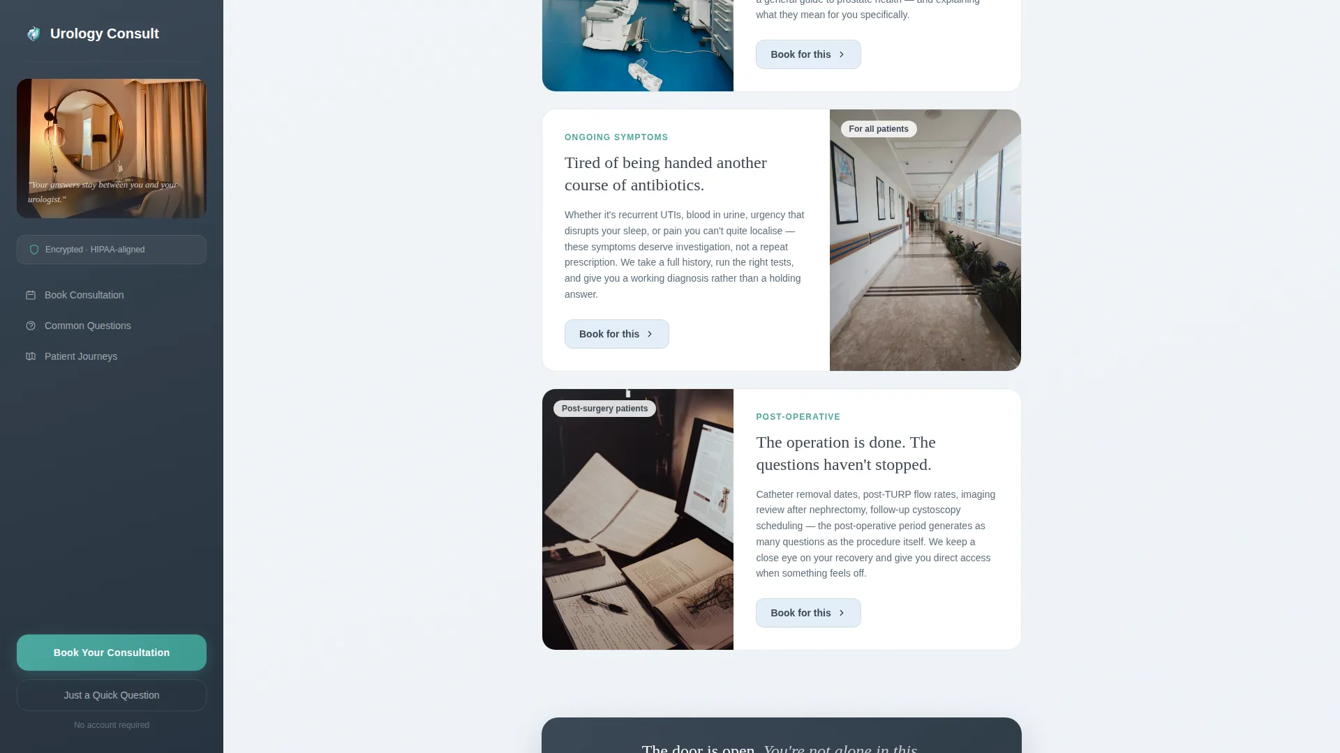 Trusted Urologist Patient Portal Landing Page