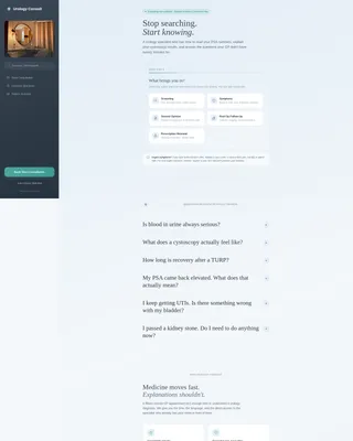 Trusted Urologist Patient Portal Landing Page