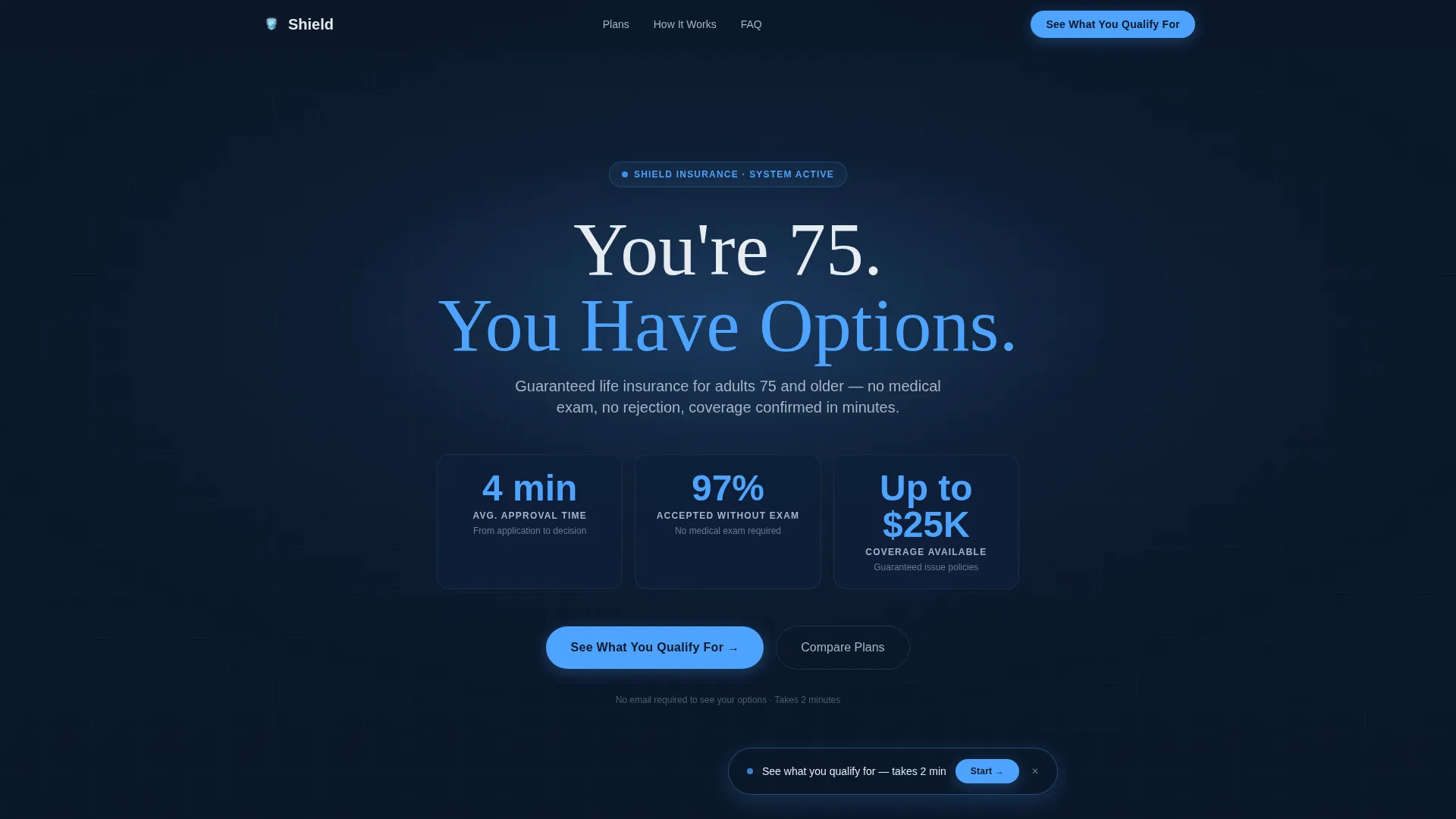 Authoritative Senior Insurance Landing Page Template