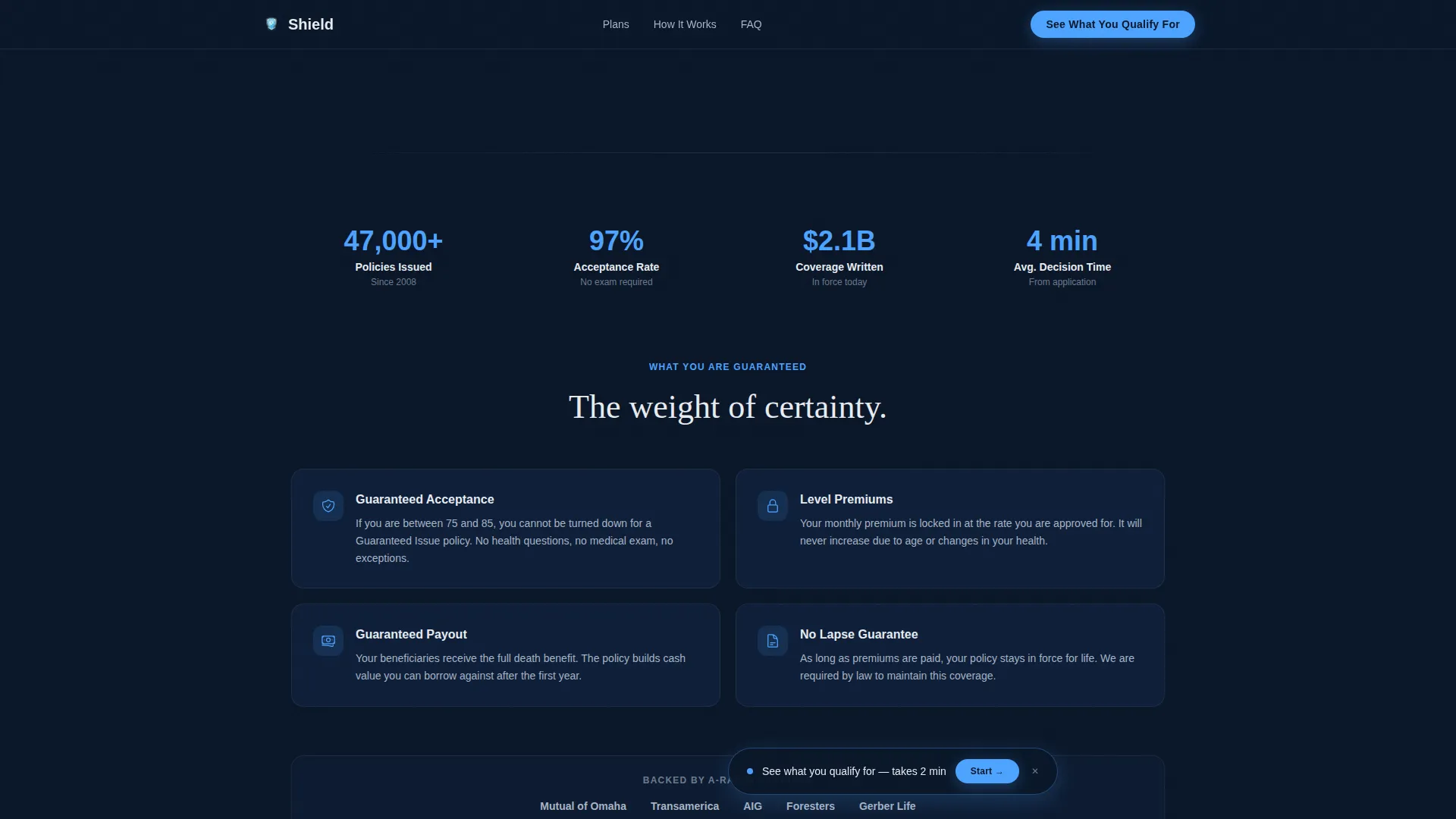 Authoritative Senior Insurance Landing Page Template