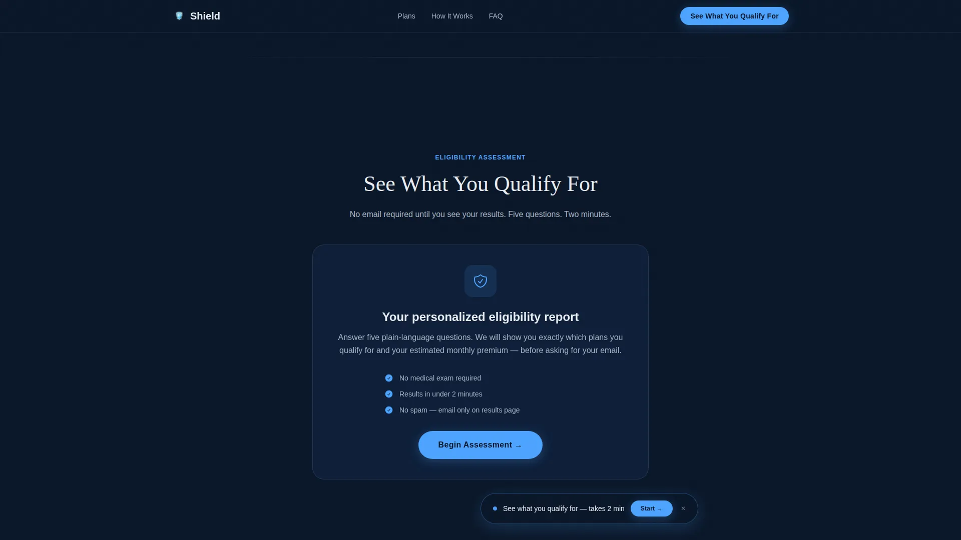 Authoritative Senior Insurance Landing Page Template