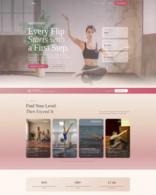 Dynamic Gymnastics Academy Landing Page Template