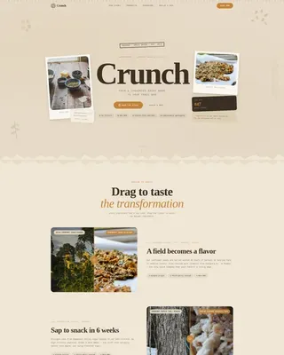 Craft Snack Brand Landing Page Template