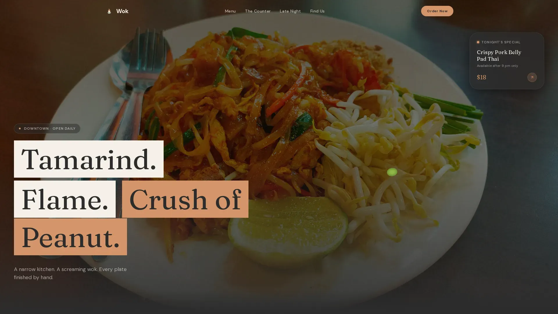 Elevated Thai Landing Page Template