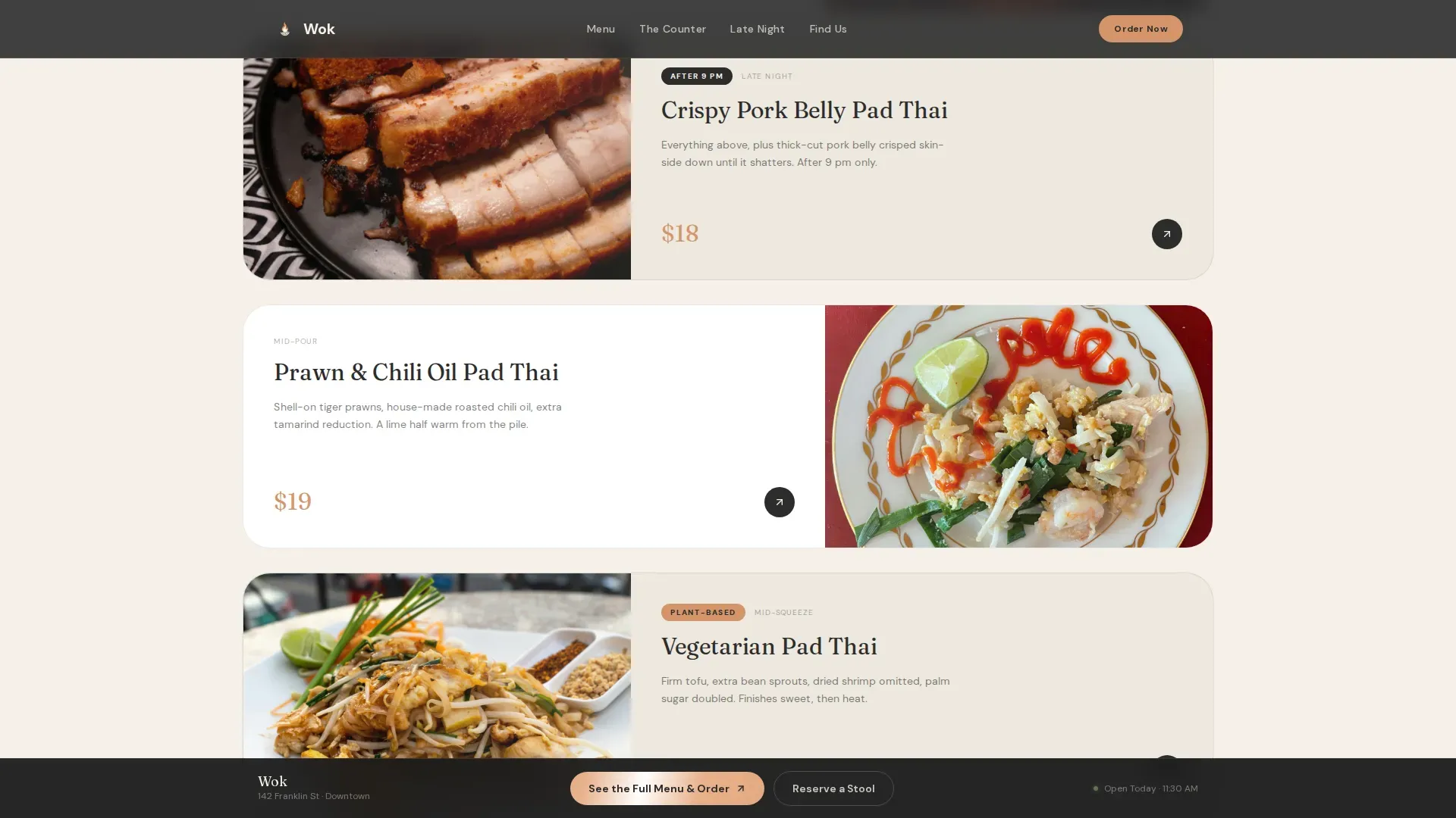 Elevated Thai Landing Page Template