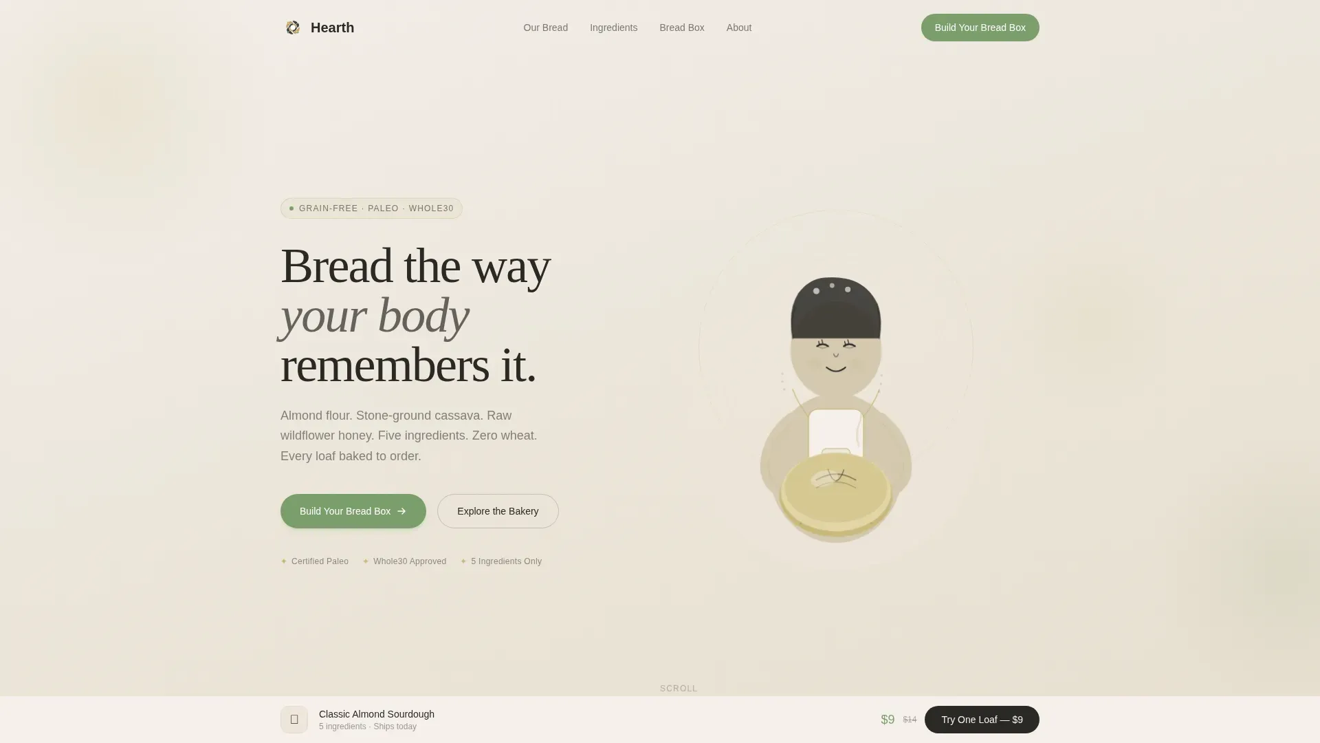 Wholesome Bakery Landing Page Template