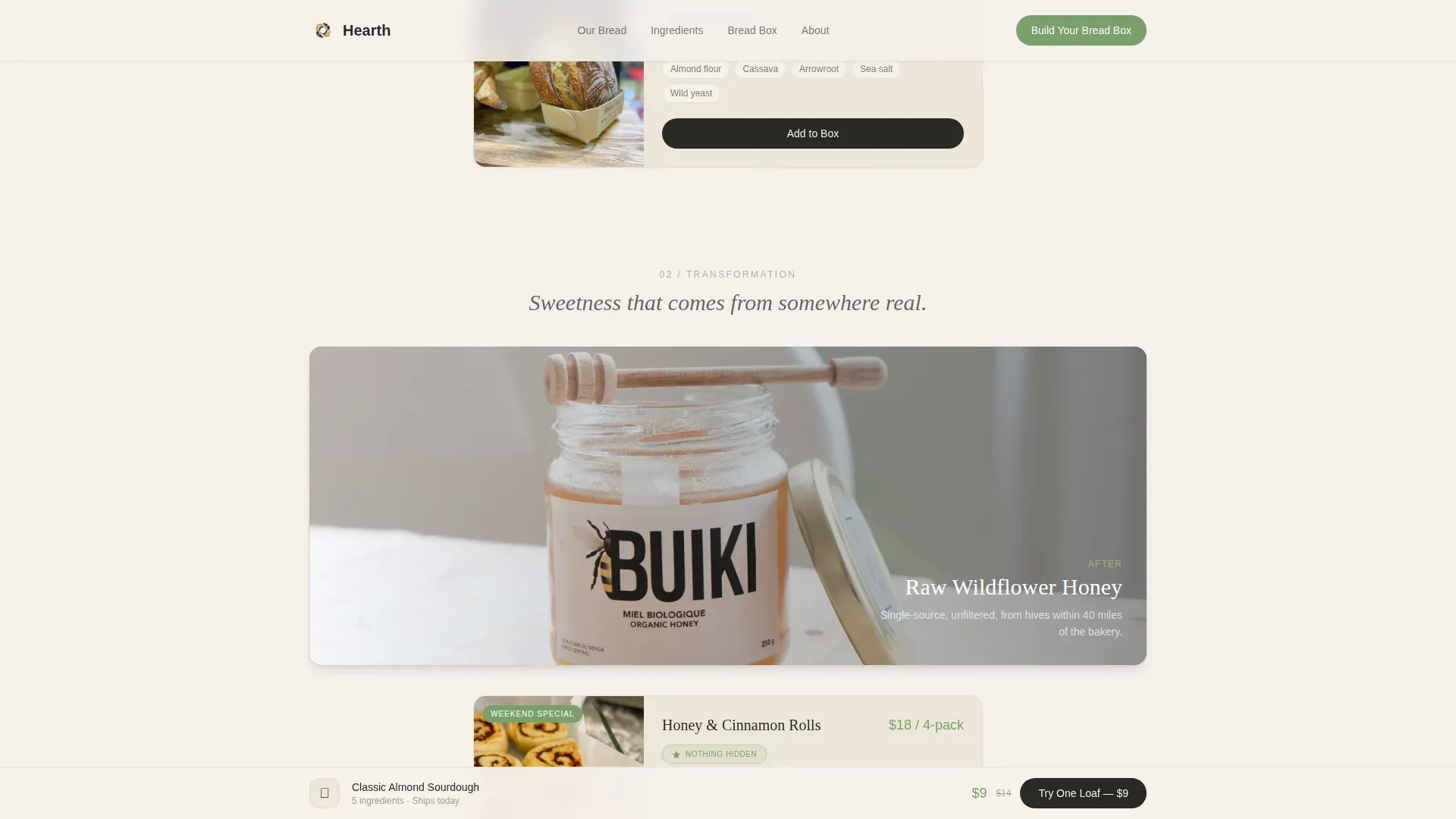 Wholesome Bakery Landing Page Template