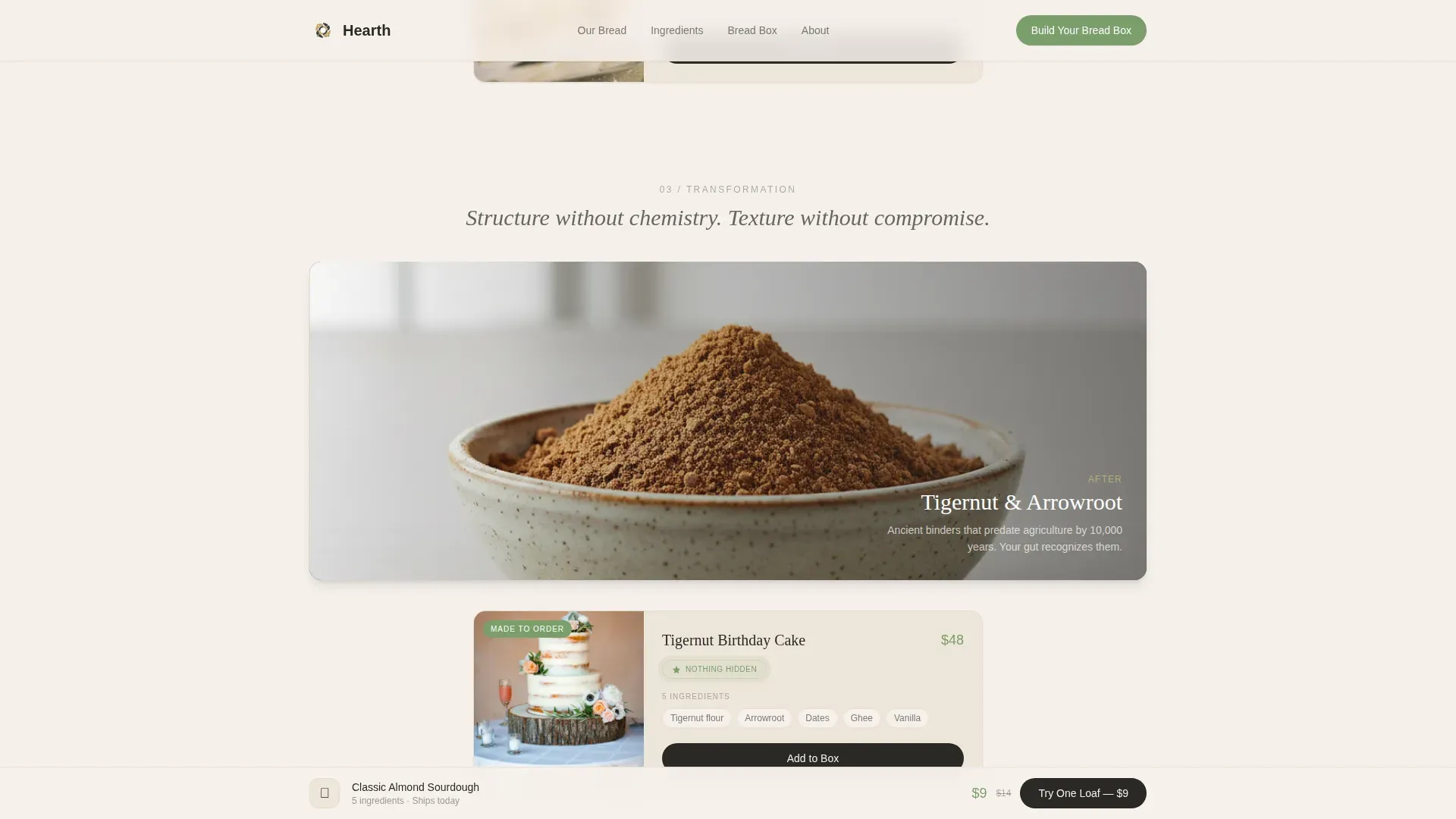 Wholesome Bakery Landing Page Template