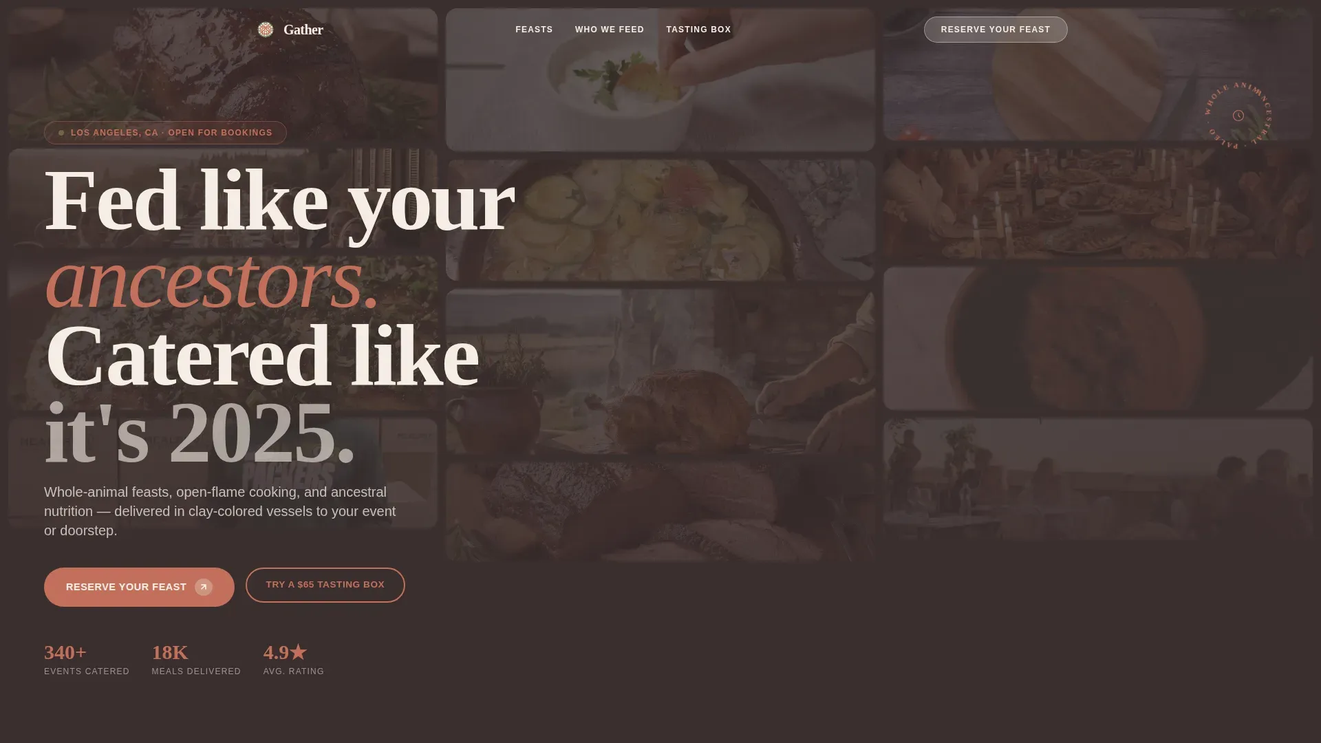 Ancestral Catering Landing Page Template