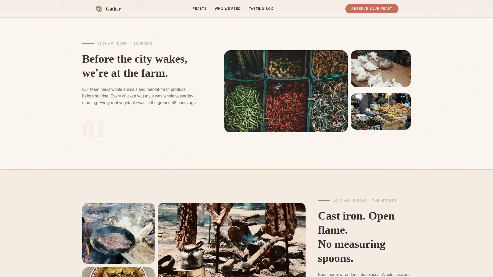 Ancestral Catering Landing Page Template