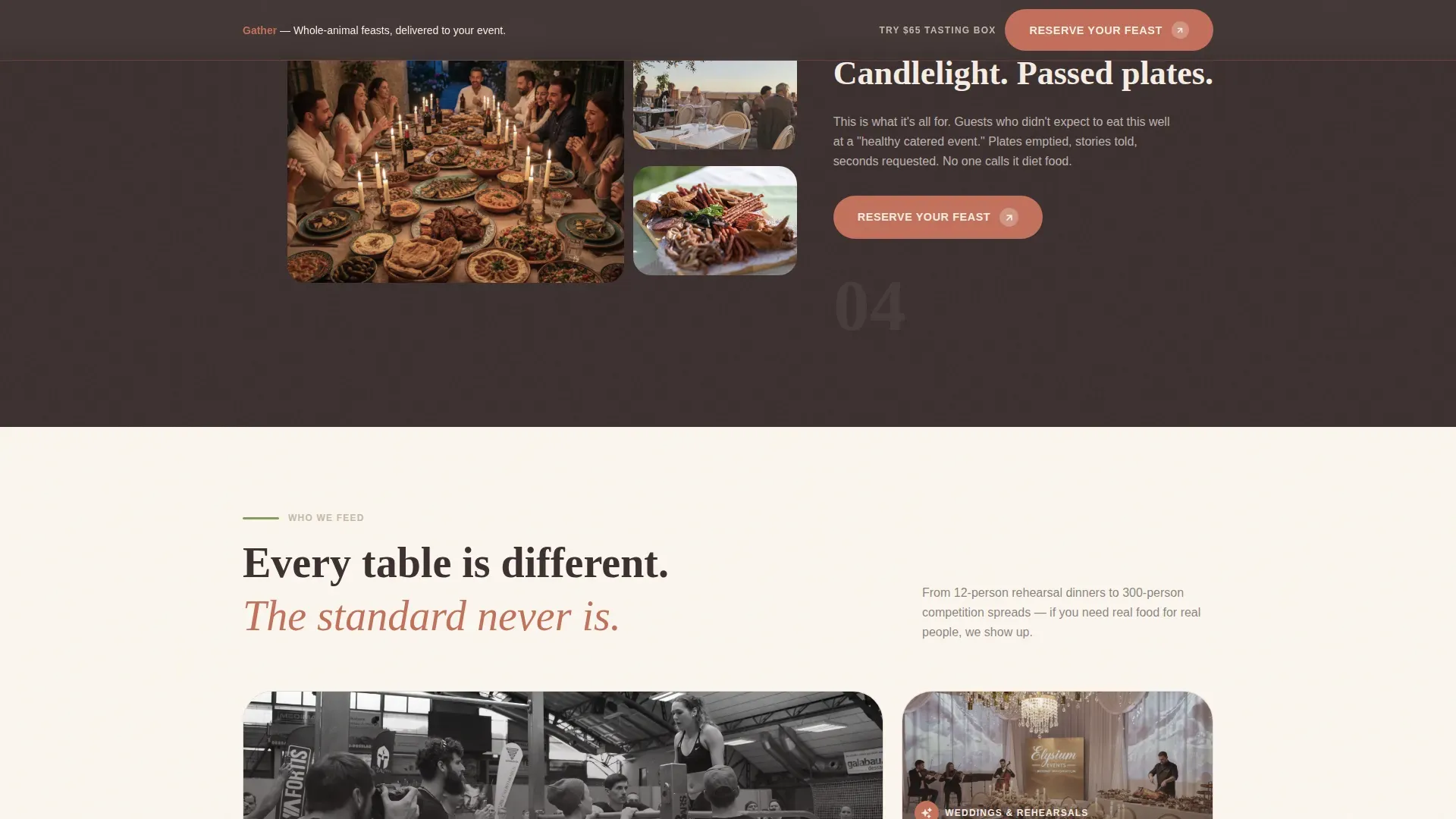 Ancestral Catering Landing Page Template