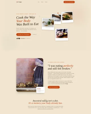 Paleo Food & Dining Booking Website Template