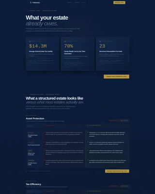 Family Office Advisory Landing Page Template