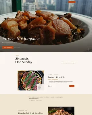 Artisan Frozen Food Landing Page Template