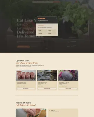 Curated Grocery Delivery Landing Page Template