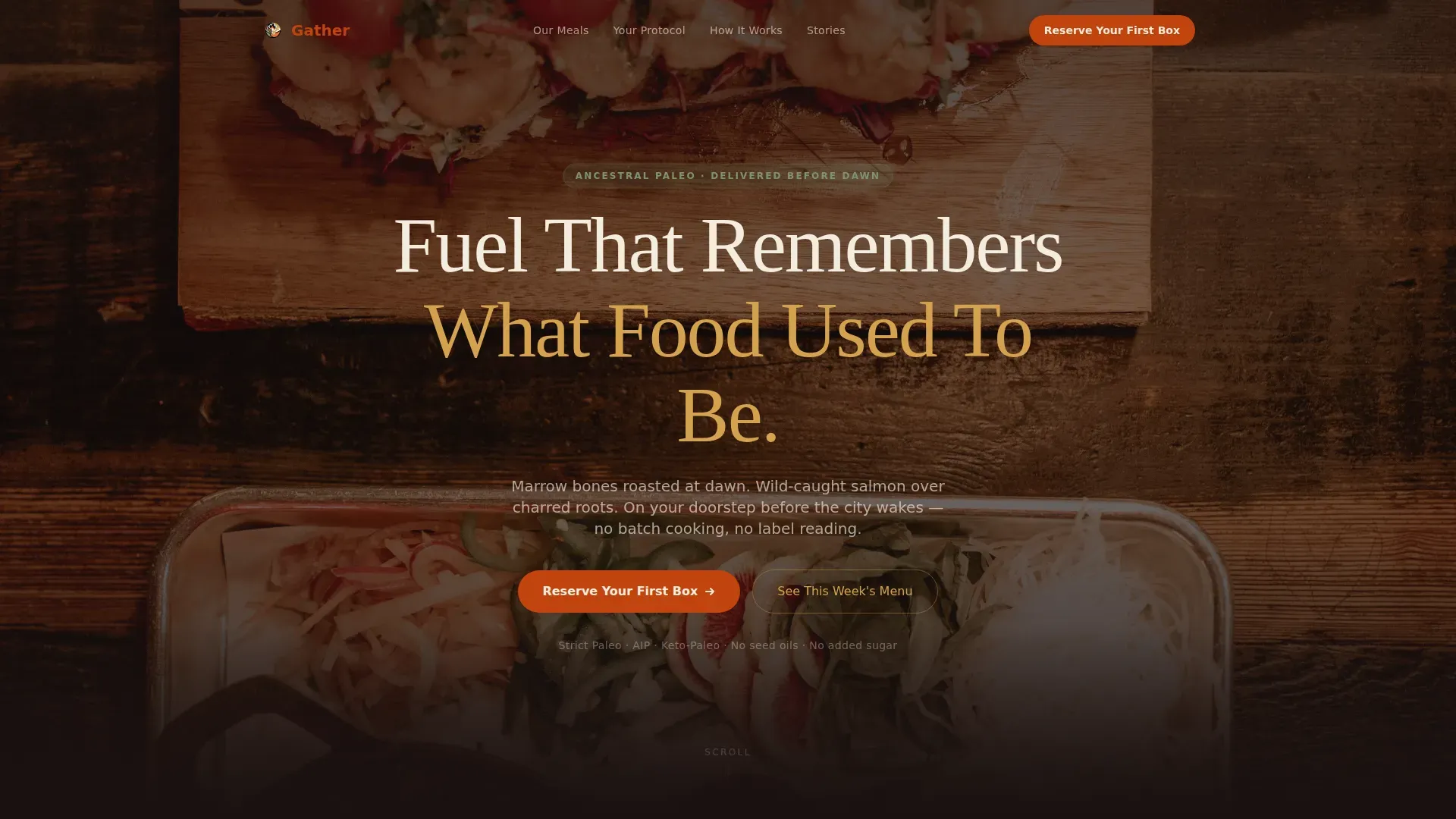 Natural Meal Delivery Landing Page Template