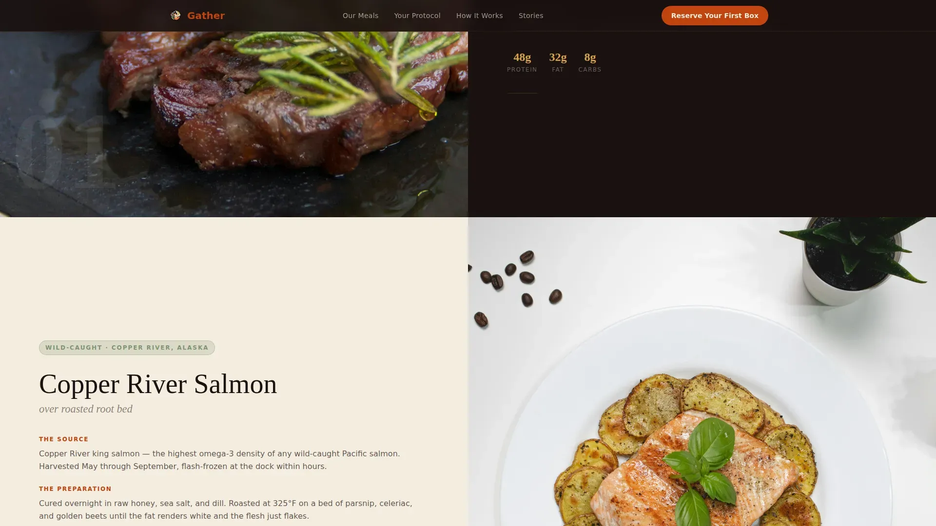 Natural Meal Delivery Landing Page Template