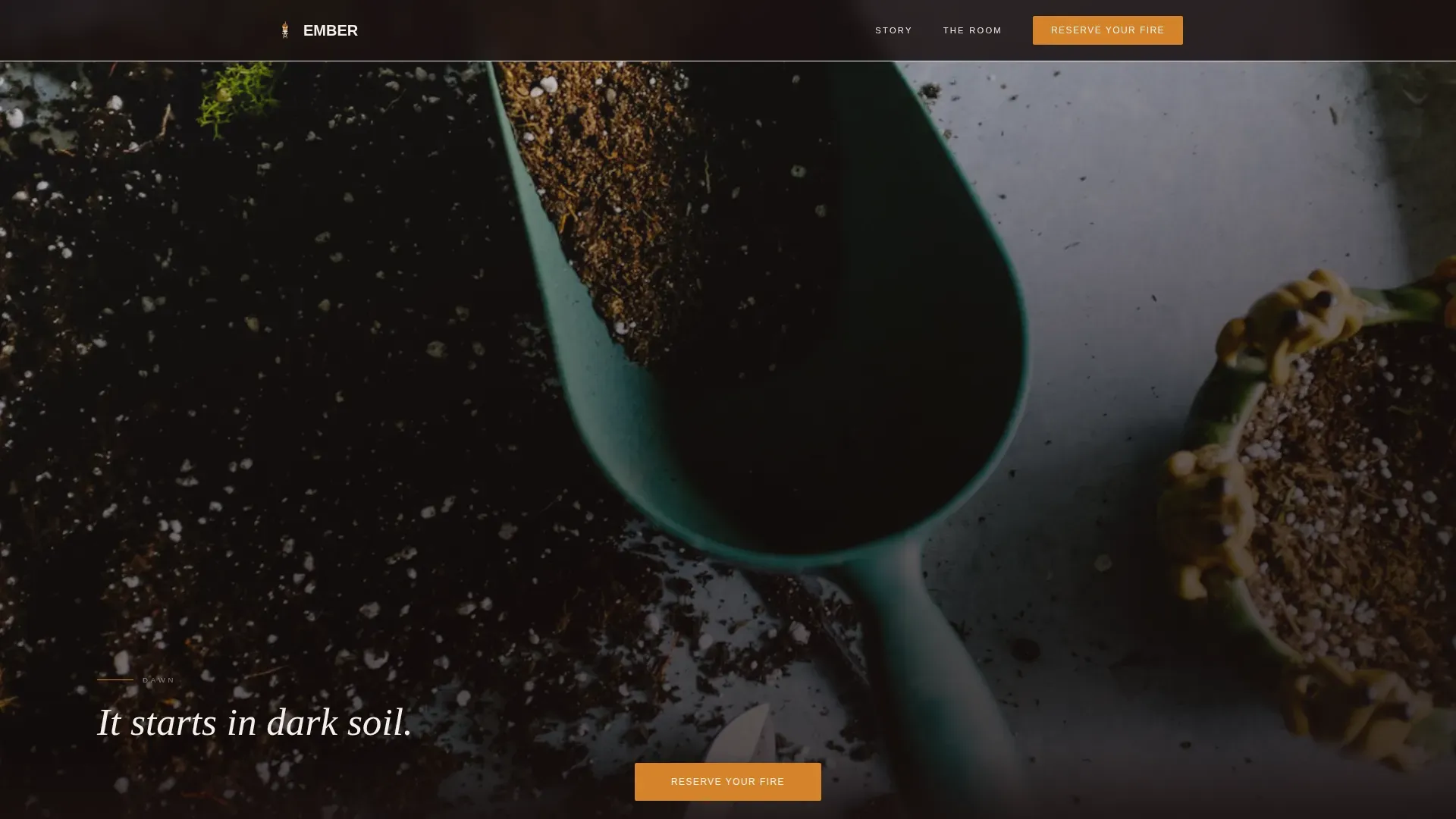 Ancestral Fire Dining Landing Page Template