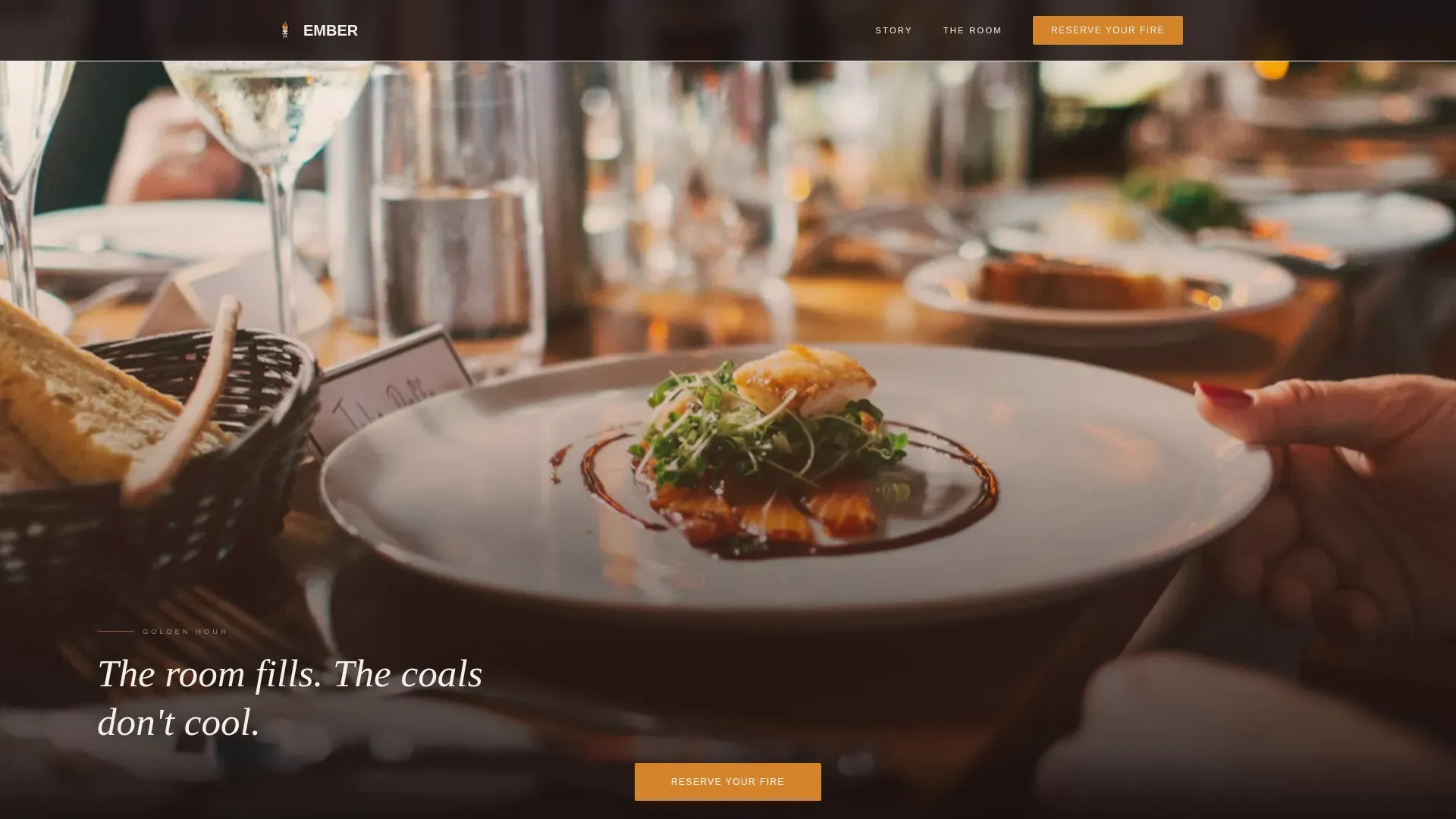 Ancestral Fire Dining Landing Page Template