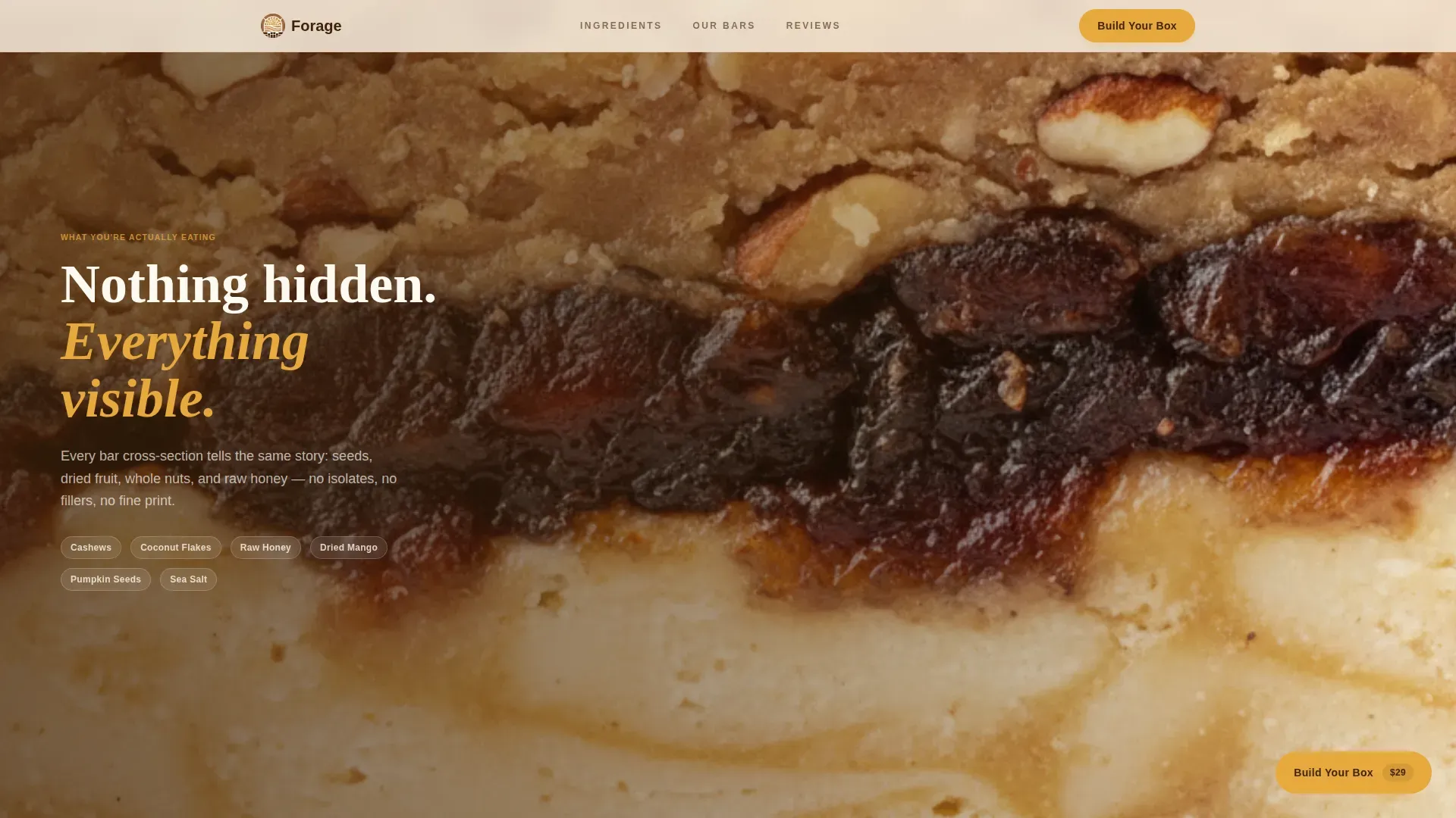 Wholesome Snack Brand Landing Page Template