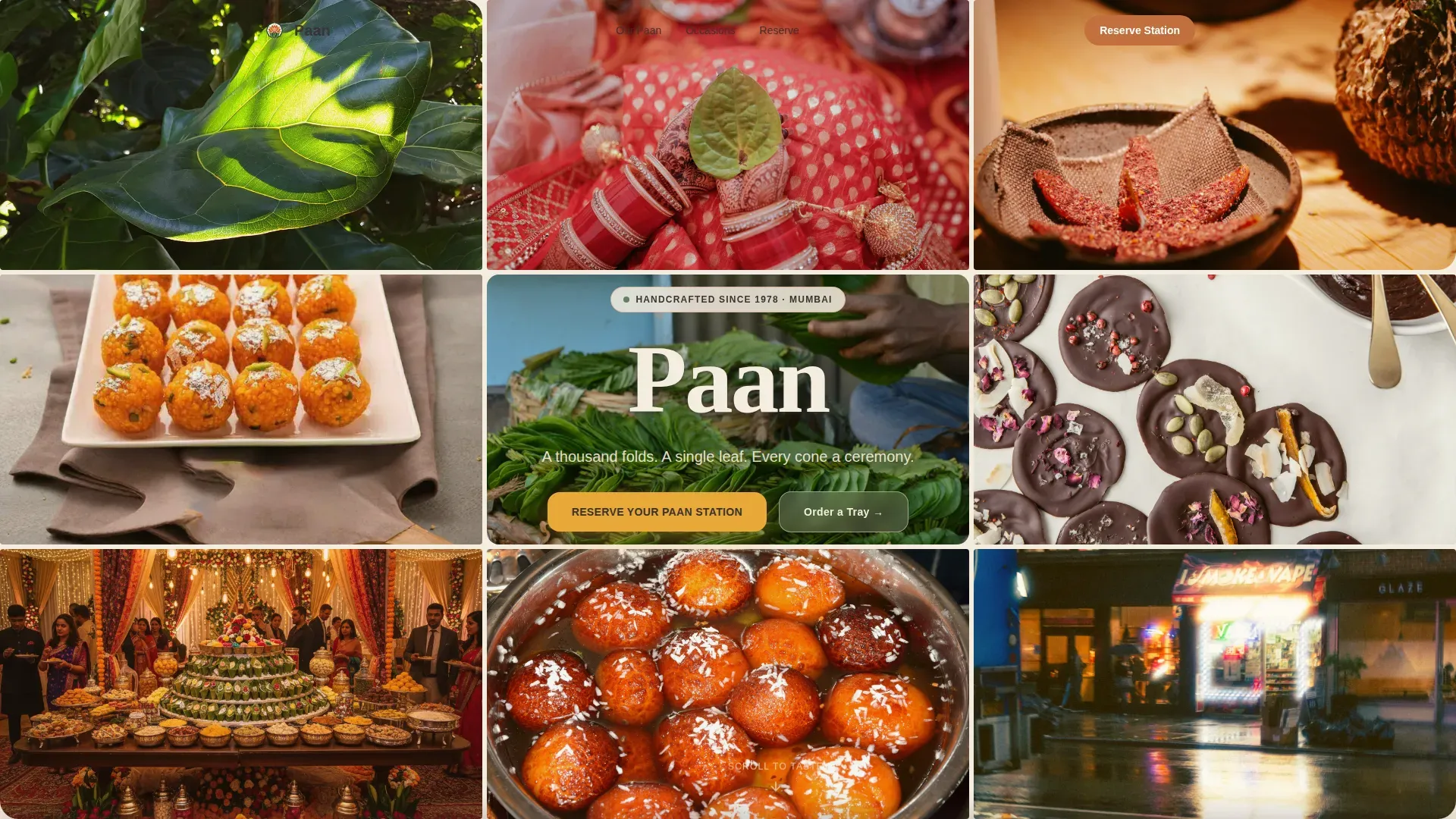 Heritage Betel Shop Landing Page Template