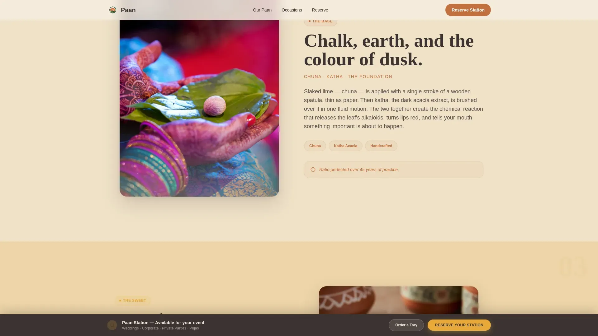 Heritage Betel Shop Landing Page Template