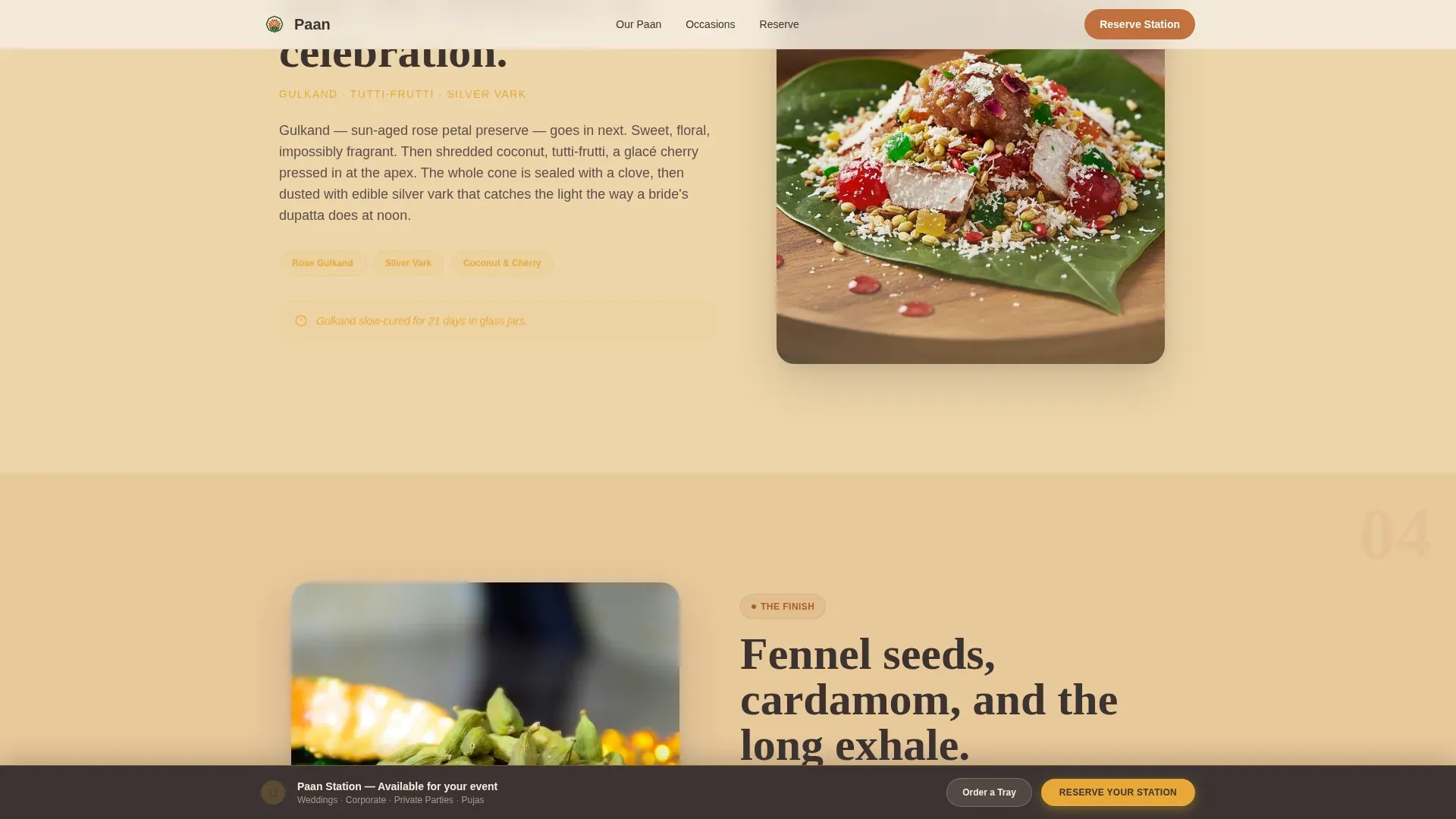 Heritage Betel Shop Landing Page Template