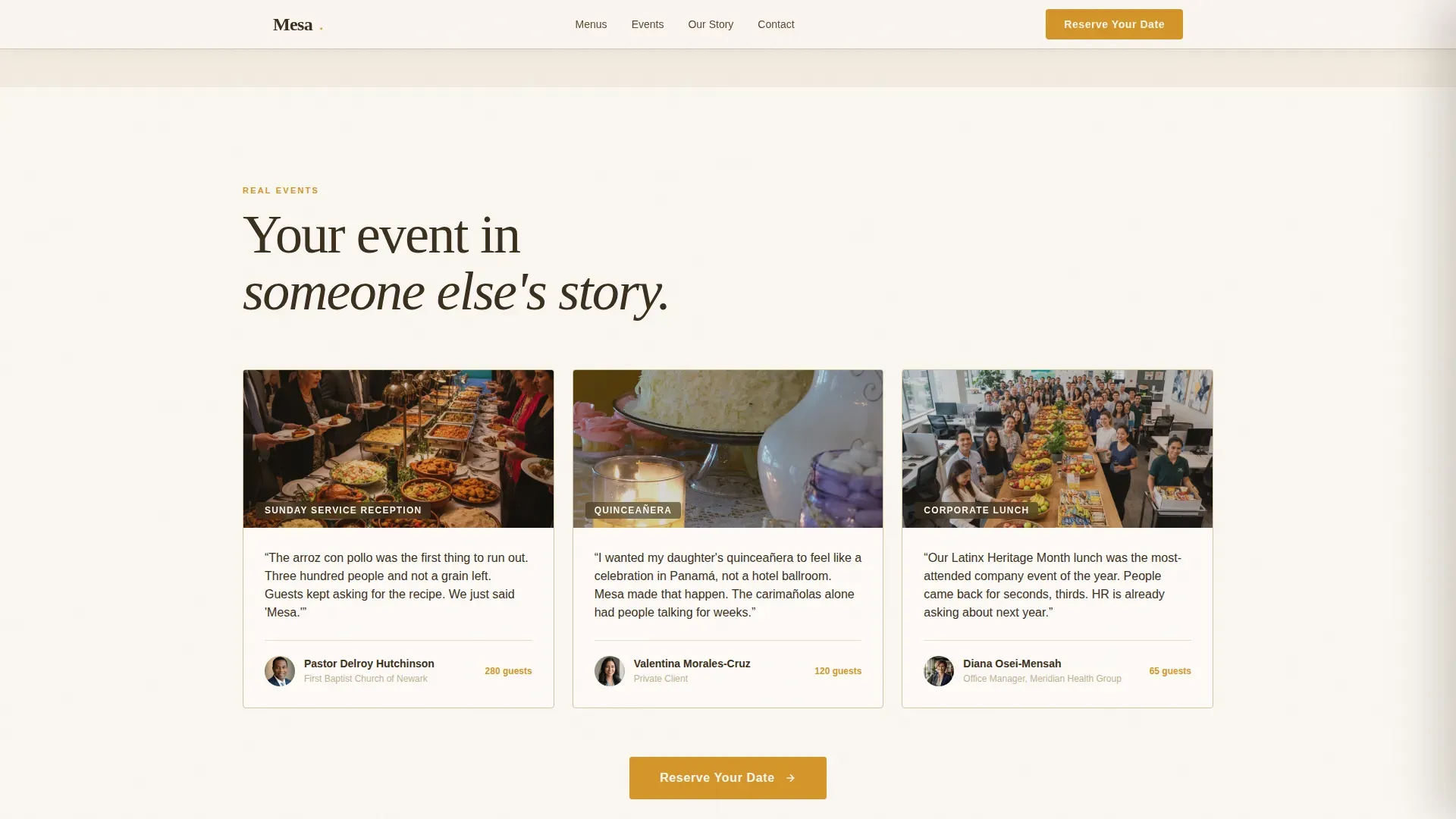 Vibrant Catering Landing Page Template