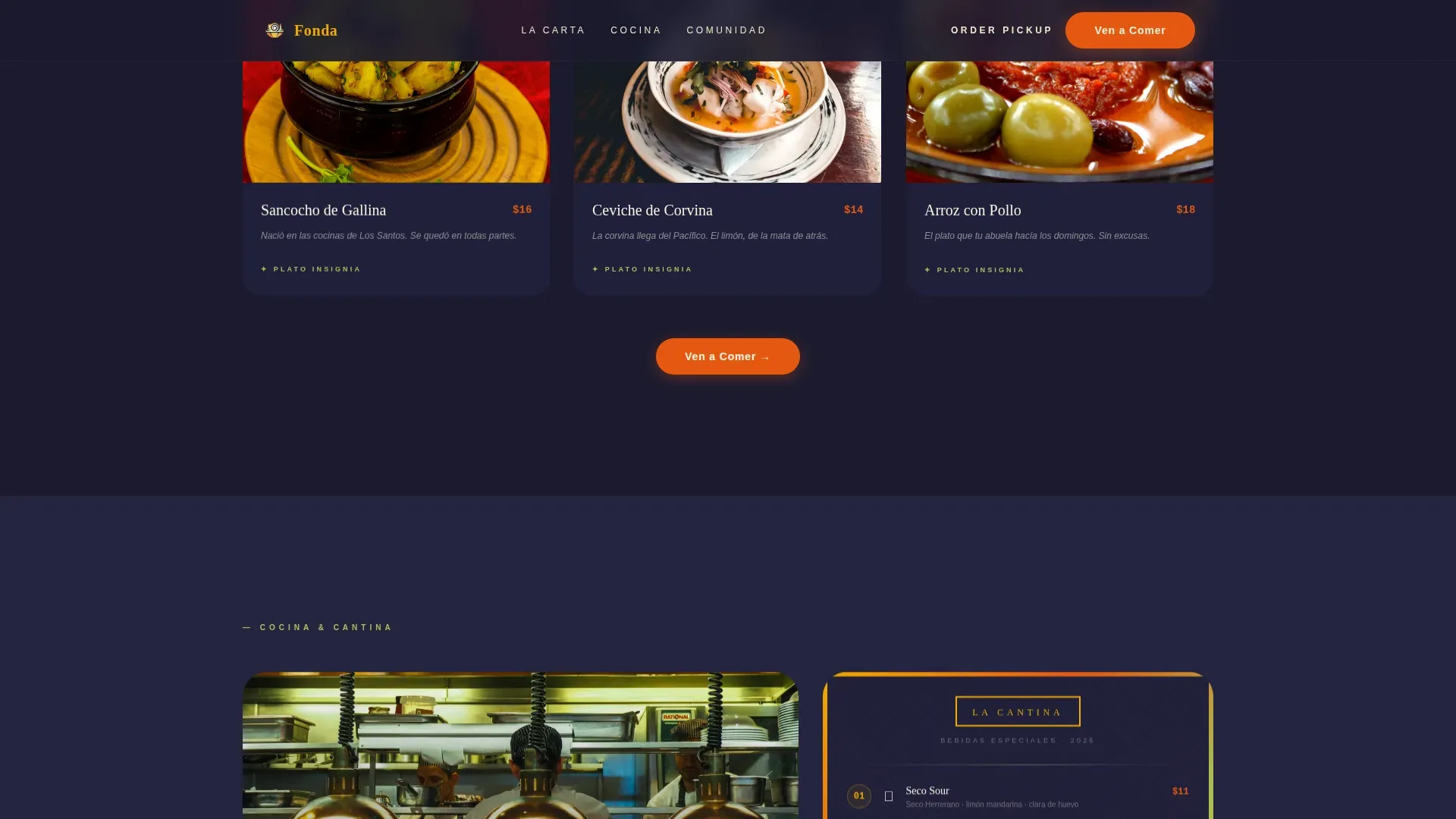 Retro Panamanian Landing Page Template