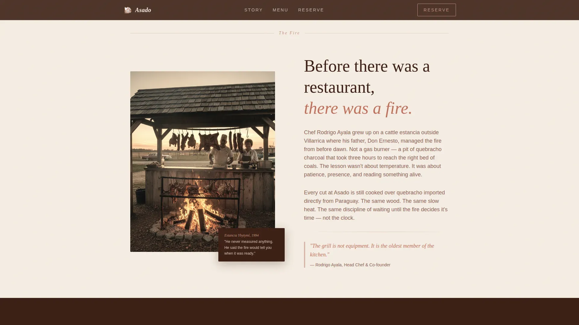 Authentic Paraguayan Restaurant Landing Page Template
