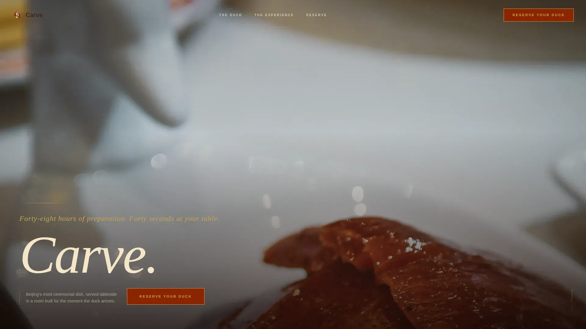 Elite Peking Duck Landing Page Template