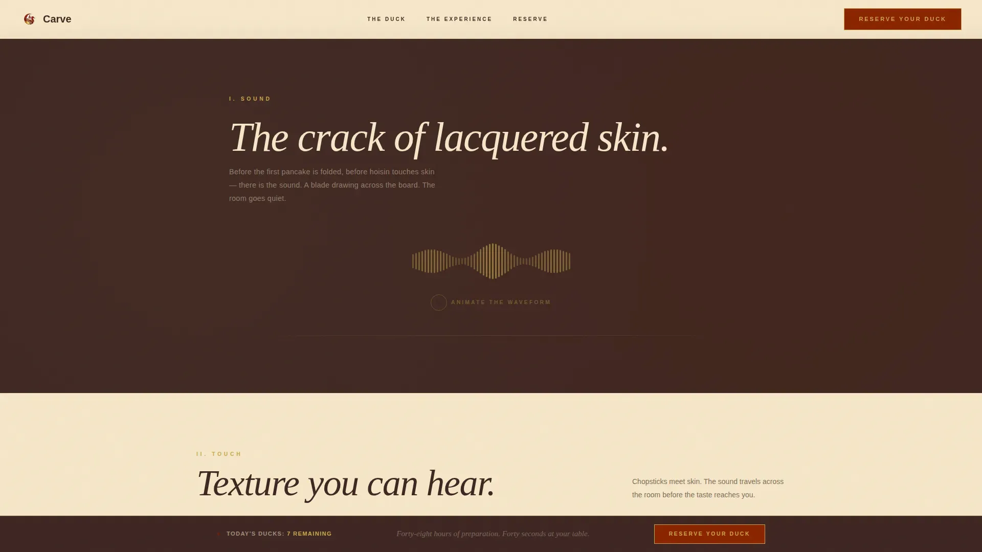 Elite Peking Duck Landing Page Template